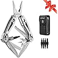 Christmas Gifts for Men Him Dad, WETOLS 21-in-1 Multitools with Pocket Knife, Stainless Steel Self-locking Pliers with 8 Screwdriver Bits, Multi Tool Survival Gear, EDC Knife with Pouch for Outdoor