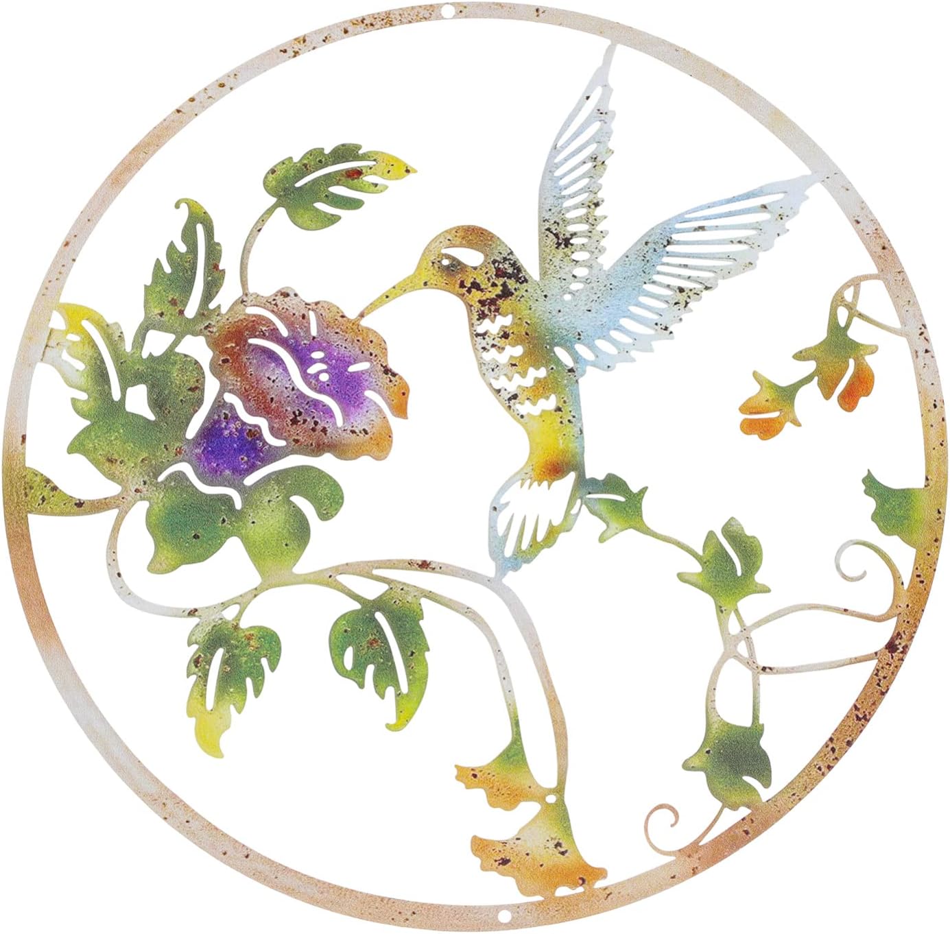 Figura de La Pared de Hierro Decoración de La Figura: Silueta de Pájaro Arte de La Pared Pájaro en Rama de Árbol Aves de Aves de Pared Inspirador para Sala de Estar 30 Cm