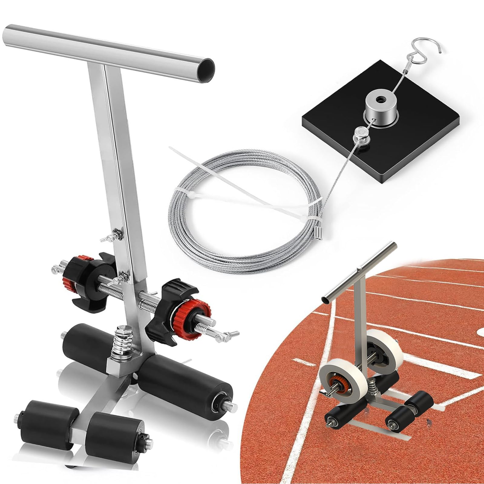 Aplicador de cinta de suelo y máquina de trazado de líneas con rodillo de goma para estacionamientos, canchas de baloncesto y señalización de carreteras