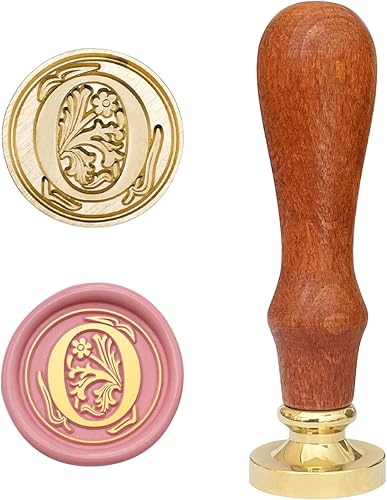 Miniatura 9 de Sello de cera, clásico alfabeto inicial, sello de sellado de cera con cabeza de latón, mango de madera para Halloween, Acción de Gracias, invitación