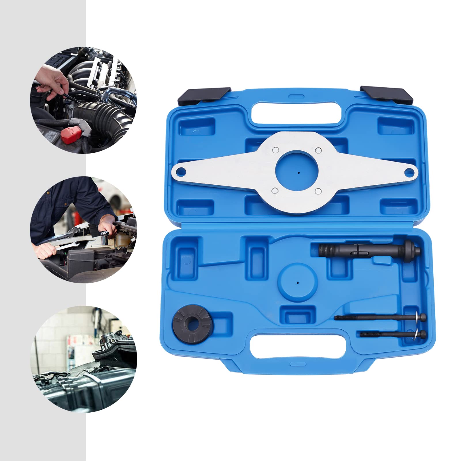 YIYIBYUS Vibration Damper Holding Tool Crankshaft Pulley Removal Shock Absorber for Audi Vw Skoda 1.8l 2.0L 4V Tfsi EA888, Vibration Damper Assembly Replace T10531