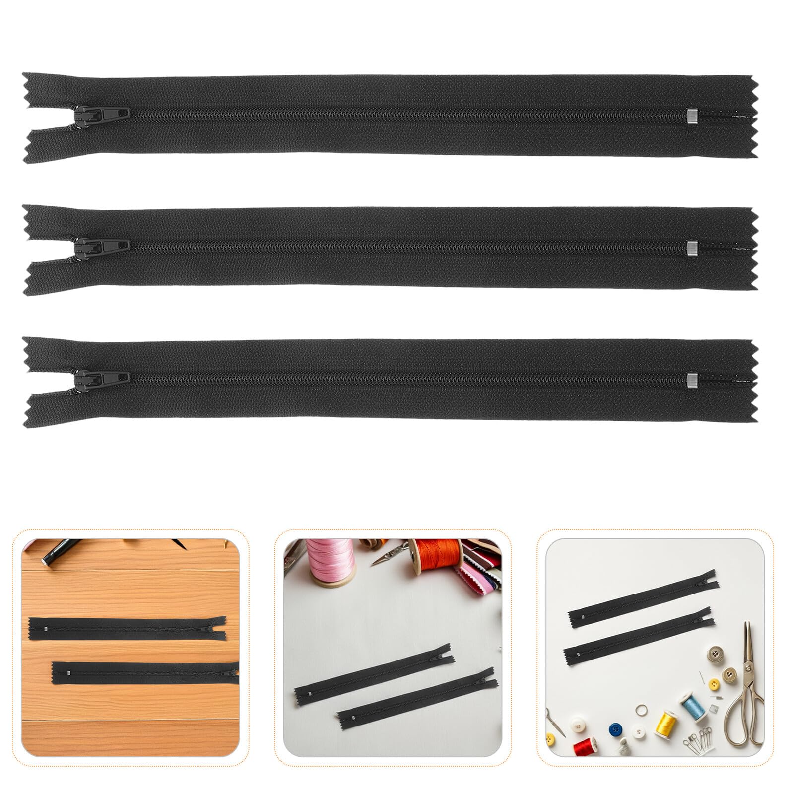 Cerniera Invisibile in Nylon Nera 20cm 3# 200 Pezzi | Sartoria e Confezioni Diy, Chiusura Stabile a Fondo Chiuso, per Riparazioni su Capi e Pantaloni