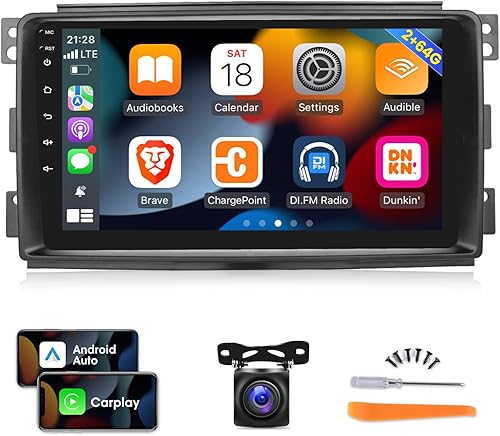Miniatura 1 de [2G+64G] Radio de coche para Mercedes Benz Smart Fortwo 2005-2010, 9 pulgadas Android 13 pantalla táctil estéreo, Carplay/Android