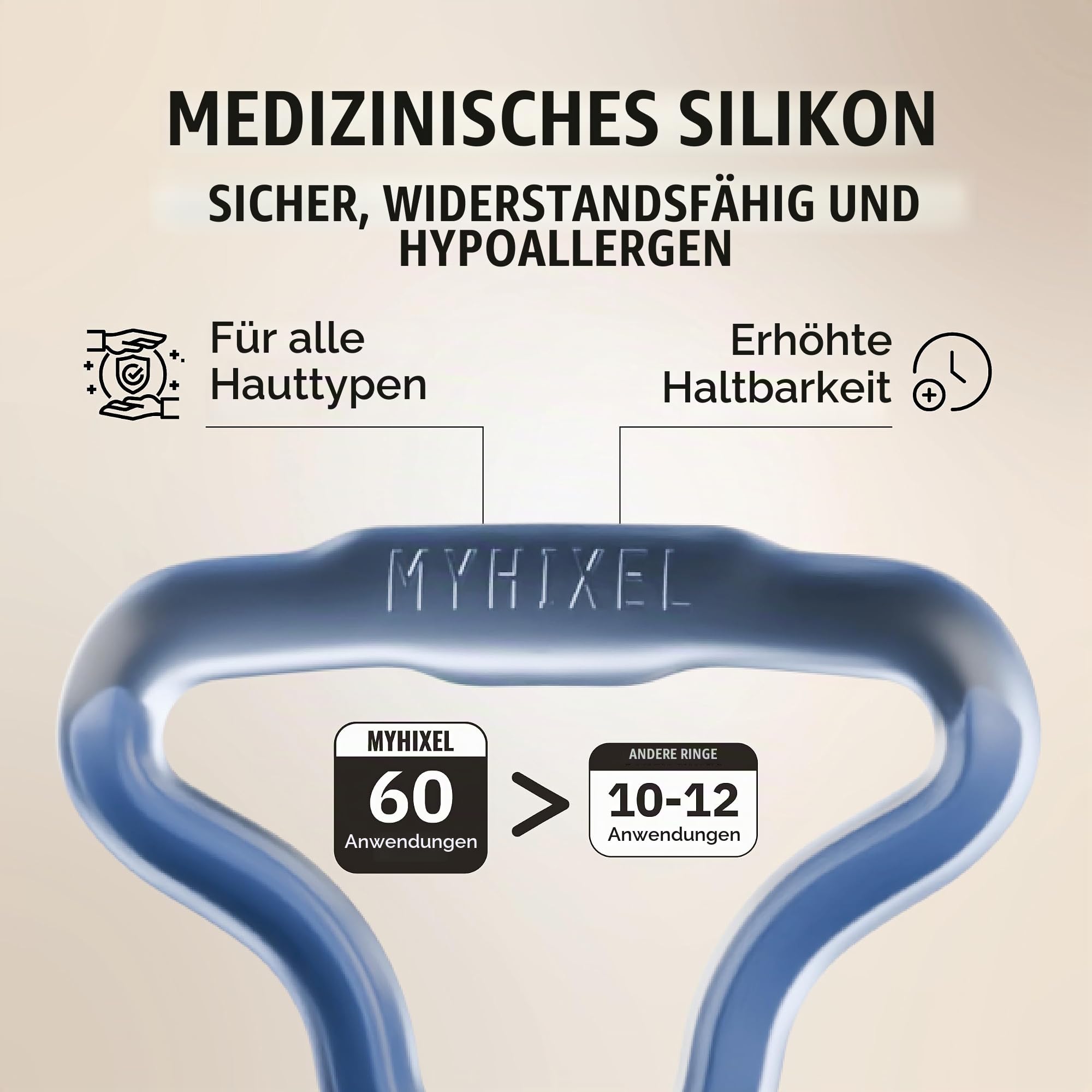 MYHIXEL Ring Intense – Medizinischer Silikon-Penisring zur Verlängerung und Erhaltung der Erektion | Bequem, Anpassungsfähig und Langlebig