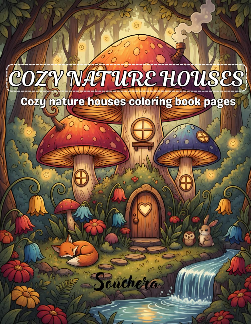 Cozy Nature Houses coloring book: A Calming Coloring Journey Through Charming Forest and Countryside Houses