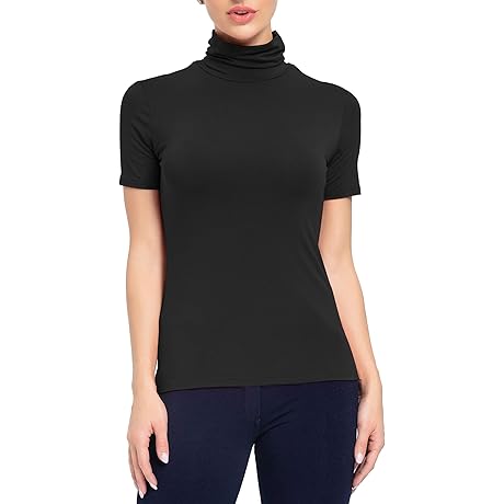 Lightweight Mock Turtleneck Shirt for Women: Activewear Comfort in Style