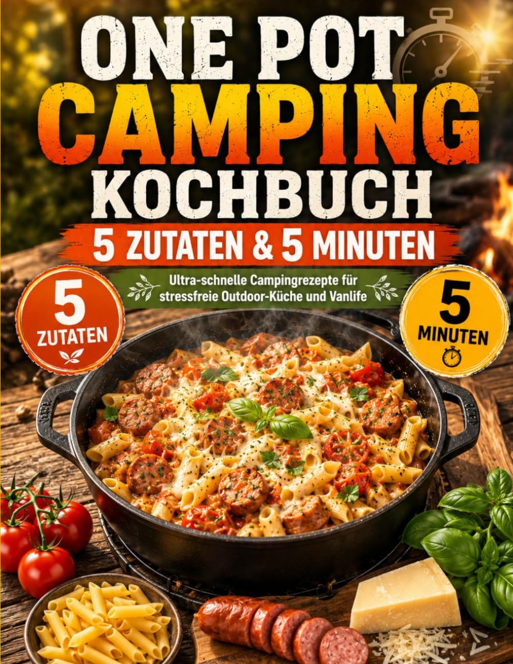 One Pot Camping Kochbuch – 5 Zutaten & 5 Minuten: Ultra-schnelle Campingrezepte für stressfreie Outdoor-Küche und Vanlife