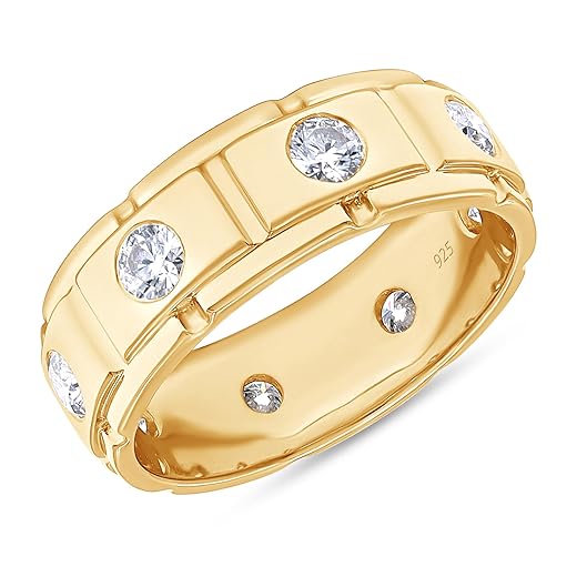 Men's Moissanite Anniversary Band
