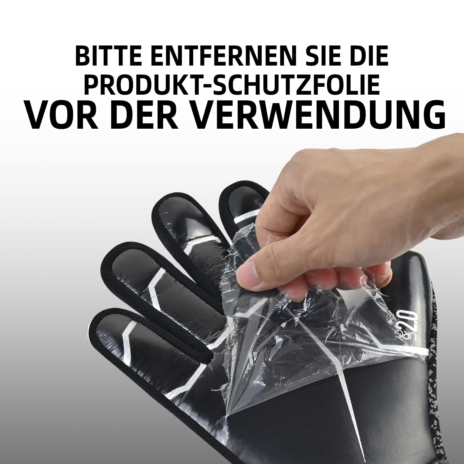 Gants de gardien de but, bonne adhérence - Gants de football pour enfants dans les tailles 6 à 10, récepteurs puissants pour adolescents, adultes, enfants (noir, 8)