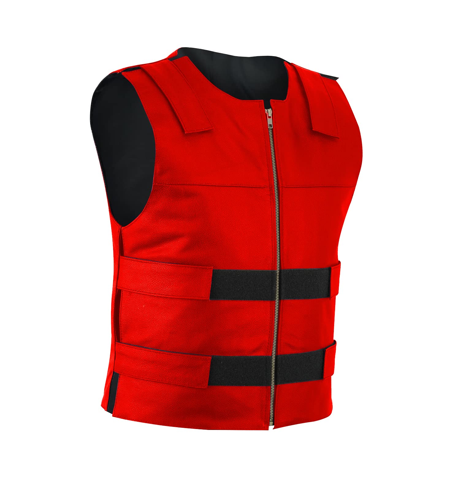 Funk Plus Motorcycle Vest Extenders Double Black Chain Regular Snap MC Jacket Made in USA (6