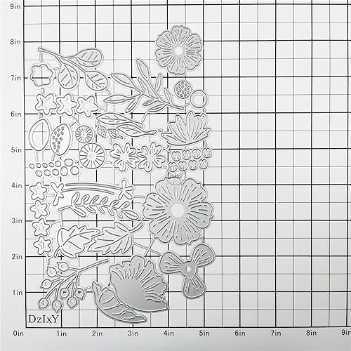 Miniatura 2 de DzIxY Hermosas flores, hojas, frutas, troqueles de corte de metal, kit de fabricación de tarjetas, troquelados, troqueles, álbumes de recortes,