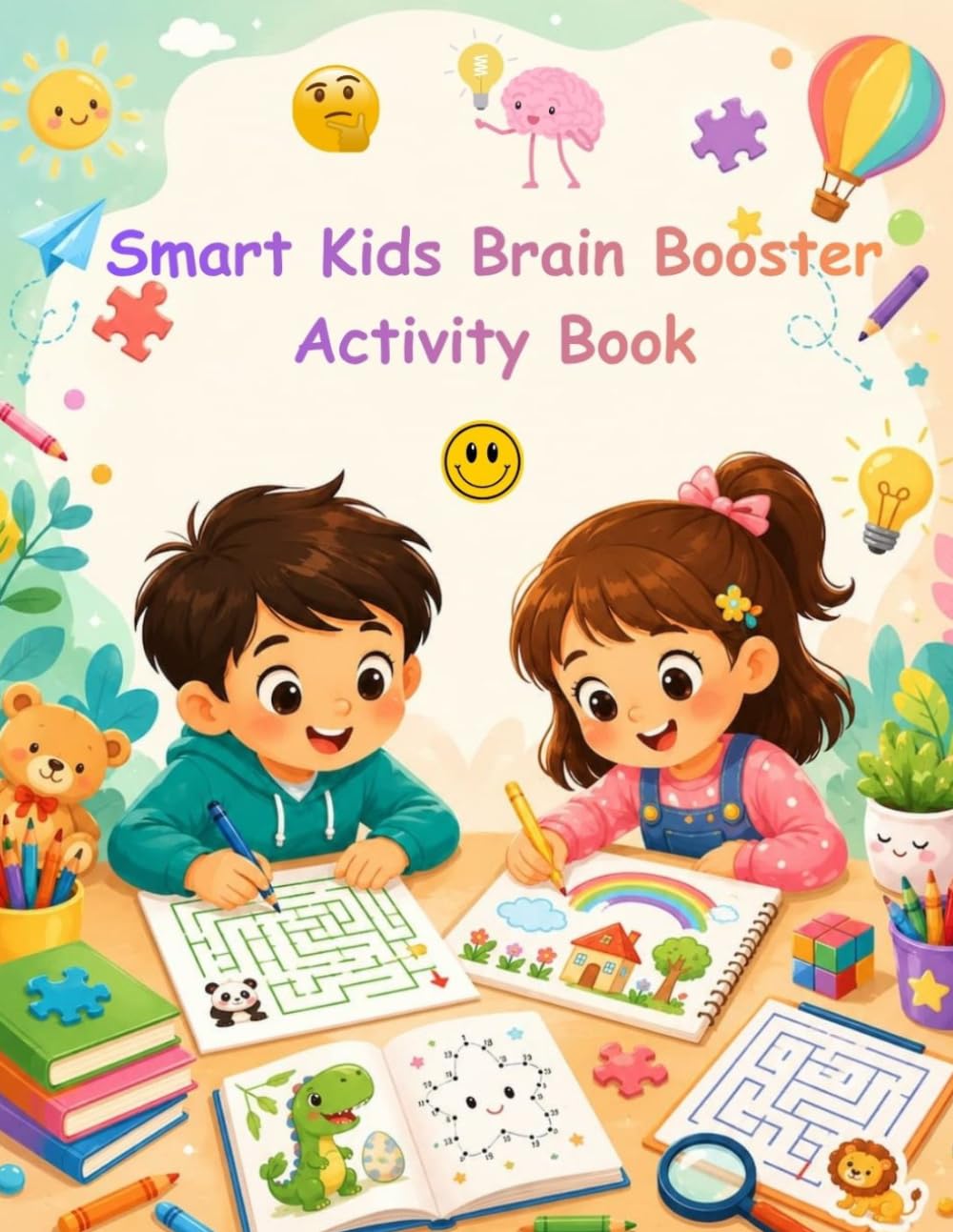 Smart Kids Brain Booster Activity Book: New Fun Mazes, Puzzles & Creative Games to Improve Thinking Skills