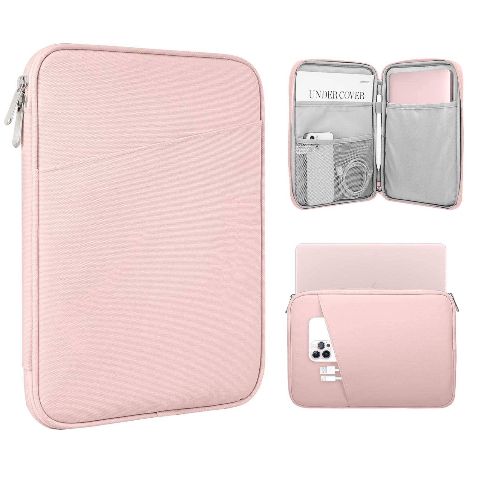 TiMOVO 13.3-14 Inch Lightweight Laptop Sleeve with Pocket, Pink