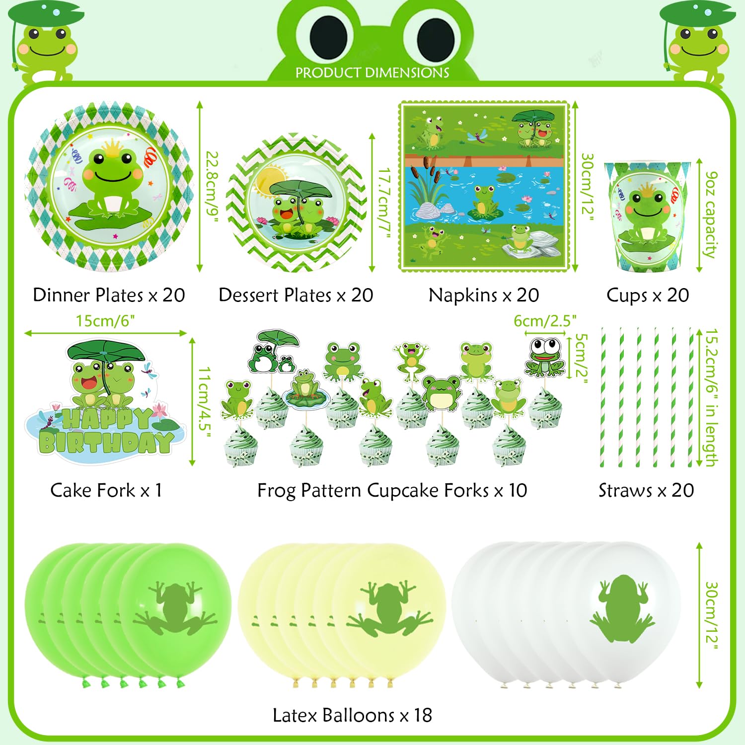 2x Personalized Frog Birthday Banners – Kids Party Decoration, Custom Text