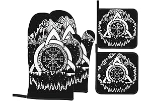 Celtic Trinity Knot Helm of Awe Oven Mitts and Pot Holders