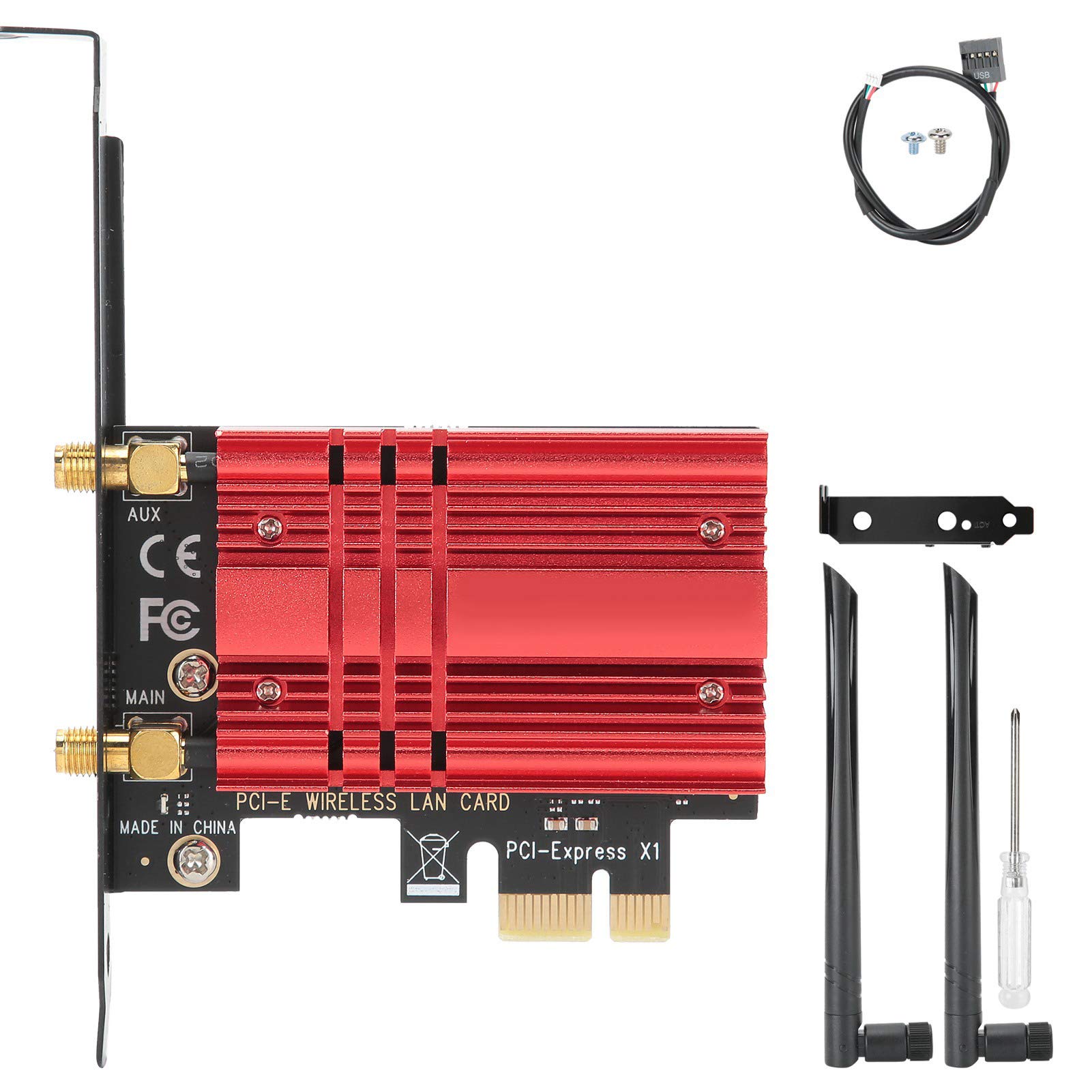 Carte Réseau Fil PCI E Adaptateur Wi-FI Double Bande AX200S BR