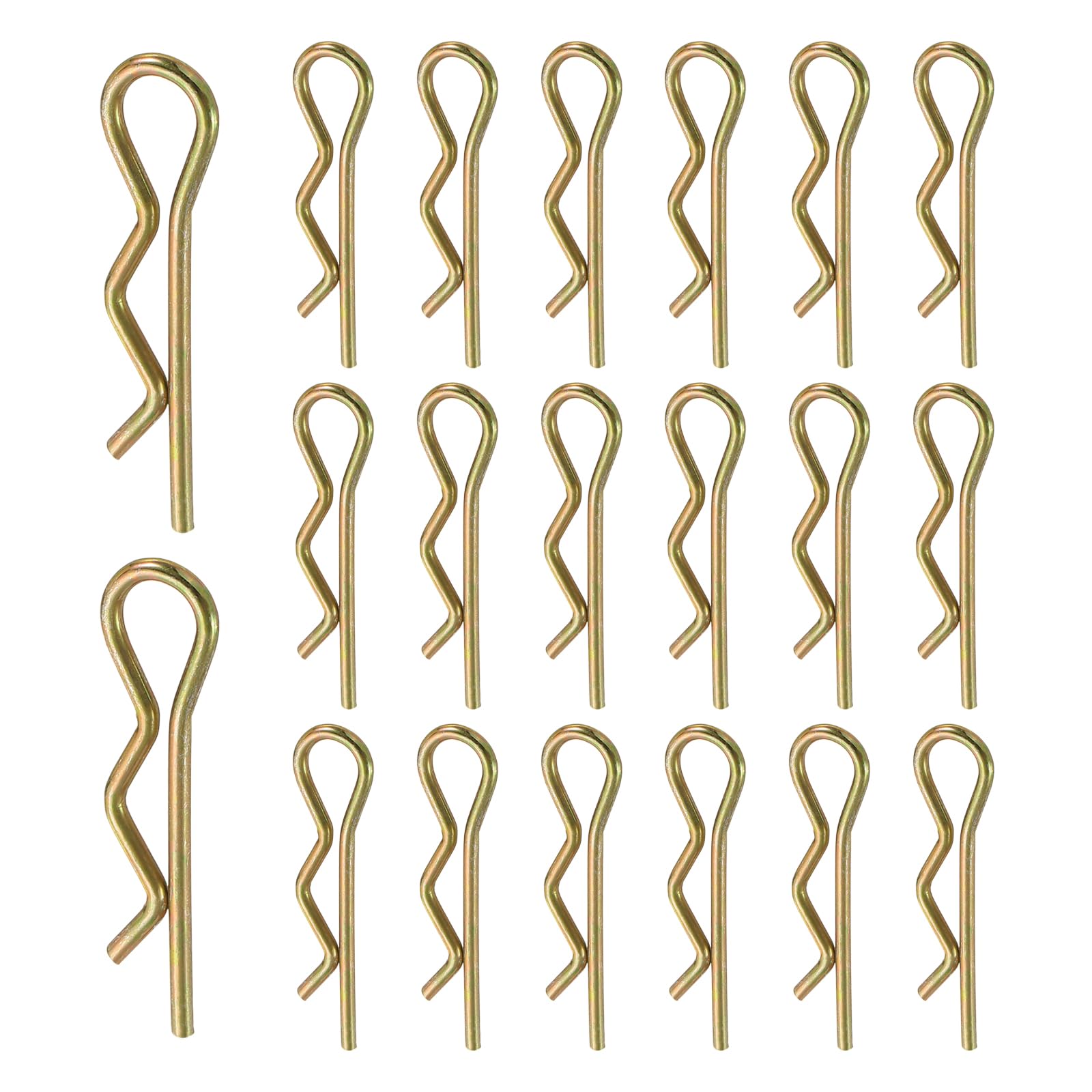 QUARKZMAN 20 Pz Clip per perno di traino, Clip a R in acciaio a molla al zincato colorato, Kit assortito di perni a molletta per perni a molletta per rimorchi, trattori, carrelli falciatori