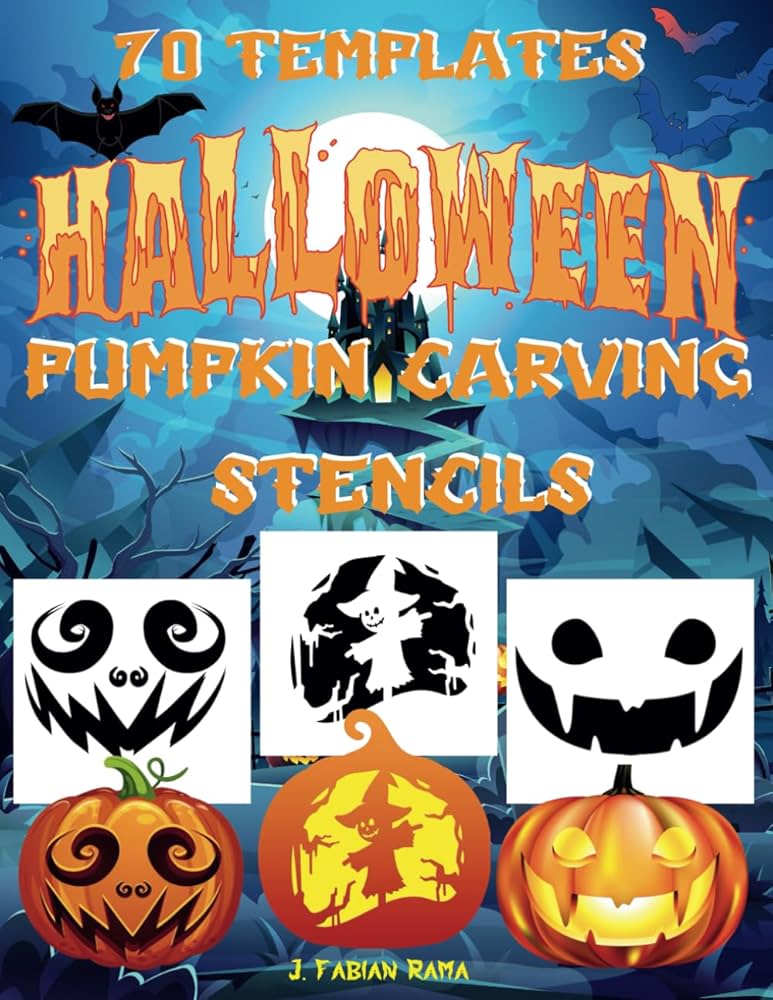 Pumpkin Carving Stencils: 70 Halloween Patterns Funny Spooky and Scary Stencils for Pumpkin Carving Decorating and Painting Crafts. Easy, Medium, Hard ... Carving Book. | Pumpkin Carving Paper |: Rama, J. Fabian: 9798358368170: Amazon.com: Books 65-free-pumpkin-carving-stencils-to-personalize-your-porch-decor