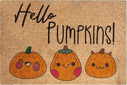 Tapete de cocina con diseño de calabazas, diseño de calabaza, diseño de calabaza, decoración del hogar, para Acción de Gracias, baño, decoración de