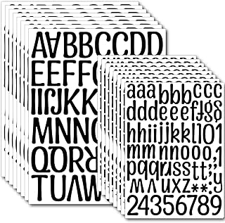 OUBFUUY 928 Pieces 16 Sheets Self Adhesive Vinyl Letters Numbers Kit, Reflective Letters Mailbox Numbers Sticker for Mailbox, Signs, Window, Door, Cars, Trucks, Home, Business, Address Number, 2 Inch