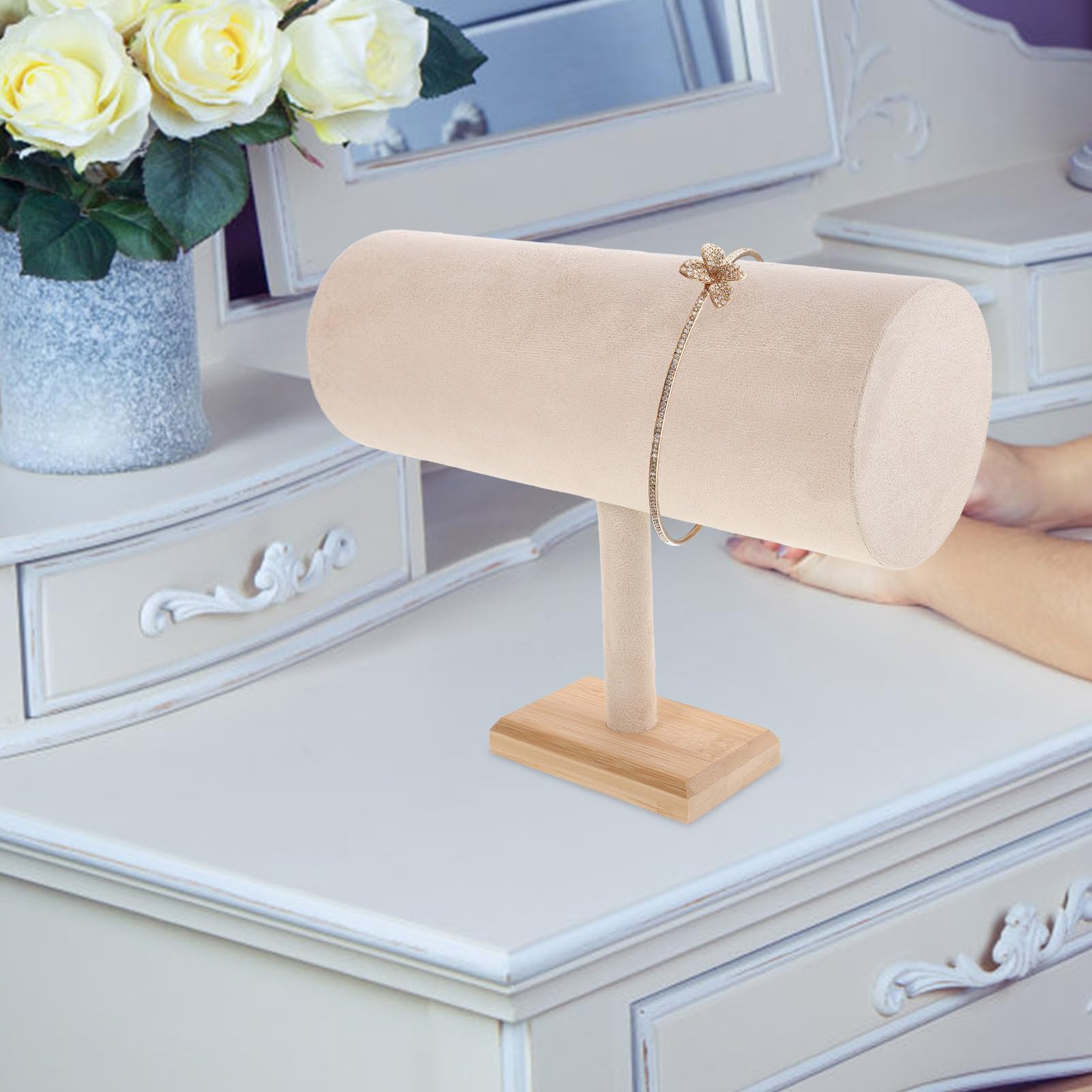 Haarbandhalter Organizer T Förmig Kompakt für Haarreifen Armbänder Halsketten Vielseitige Aufbewahrung Zuhause und Geschäft