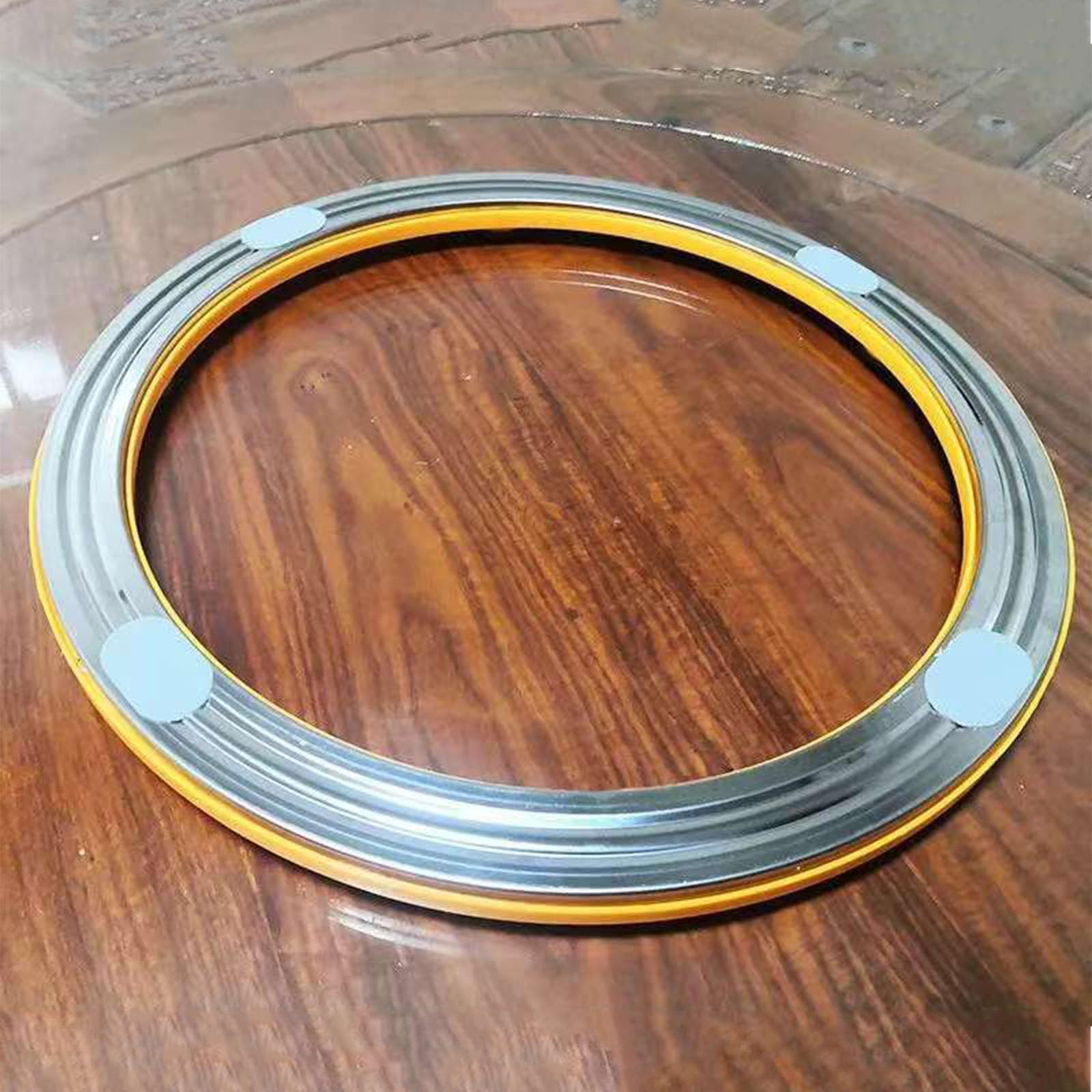 20" Plateau tournant en Alliage Avant, arrière en Plastique, Plateau tournant pour Table à Manger Heavy Duty Swivel 360° (Alloy Orange, 50cm/20in)