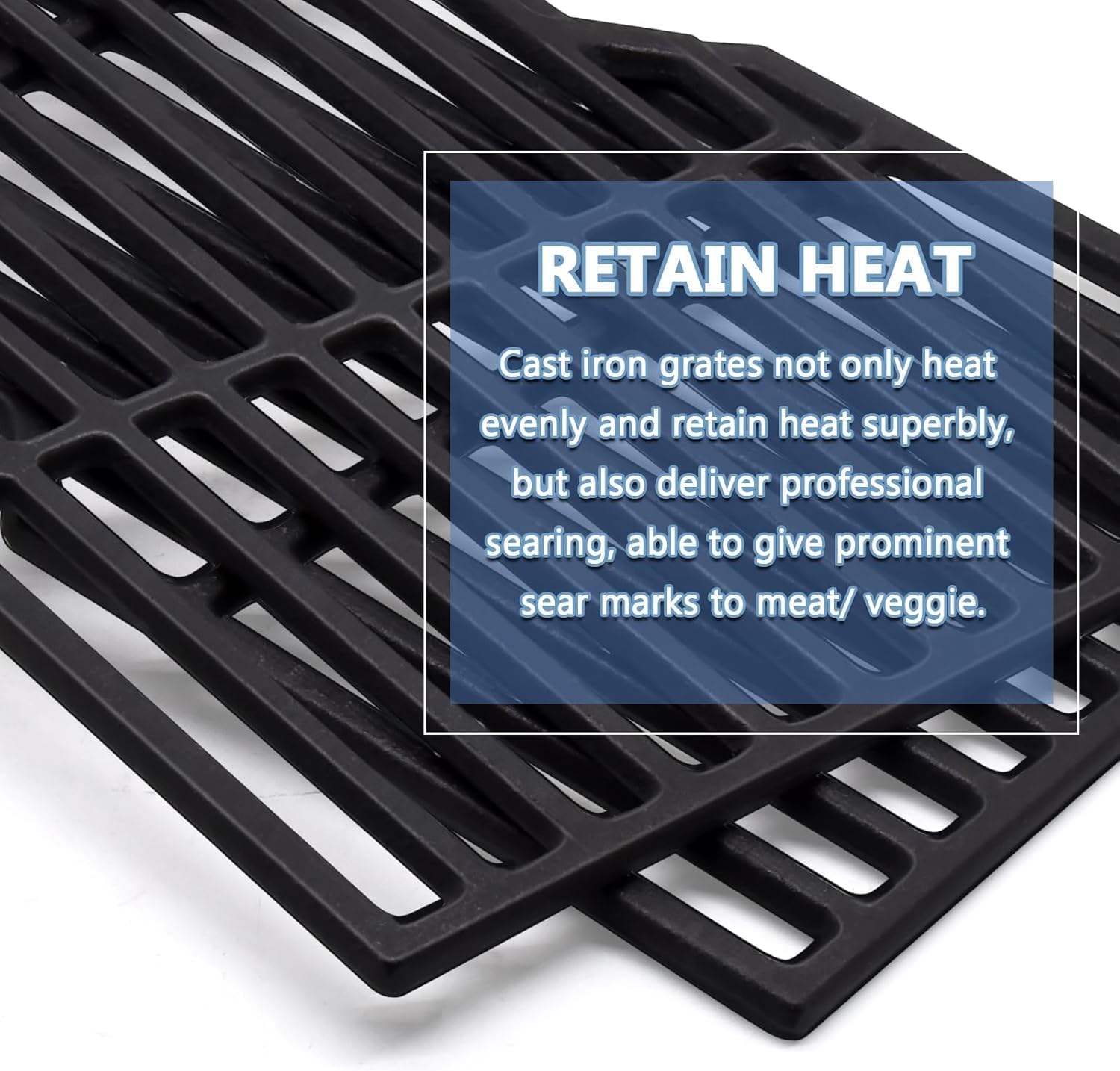 Adviace Grill Replacement Parts for Charbroil 463420508 463420509 463420507 Grill, Grill Grates & Burner & Igniter & Heat Shield & Carryover Tubes for Char-Broil