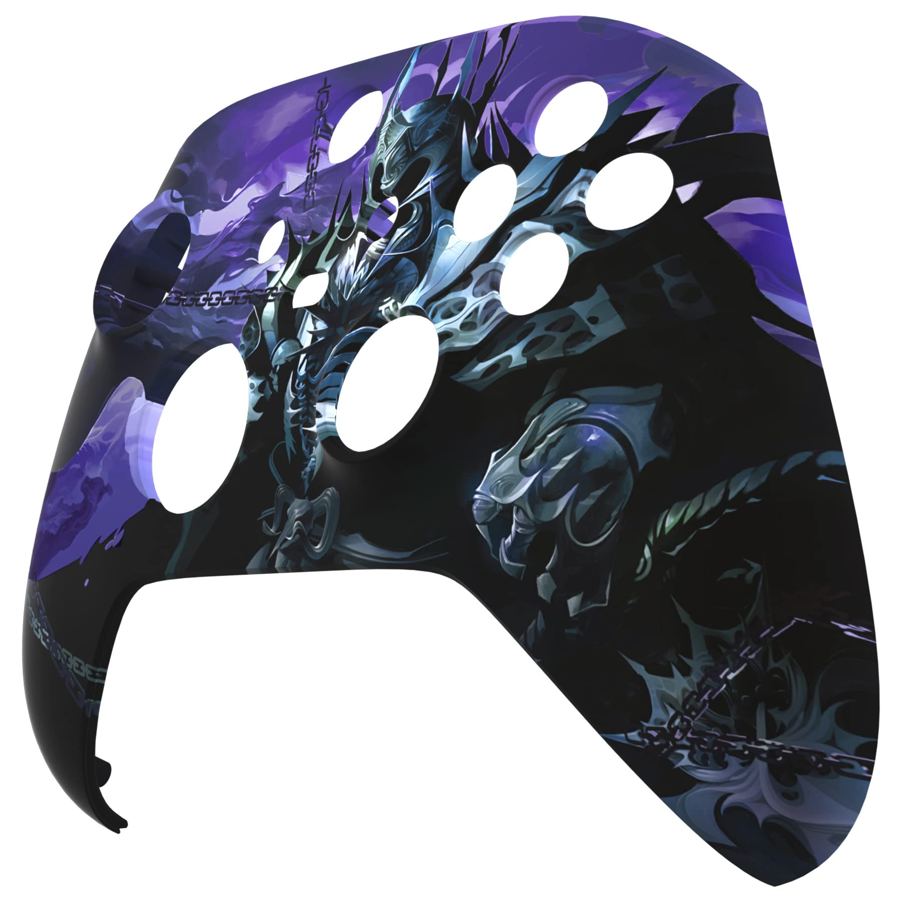 eXtremeRate Custodia Cover per Xbox Series X S Controller Joystick,Scocca Copertura Frontale Shell Ricambio per Xbox Core Controller Wireless Model 1914-Cavaliere del Caos