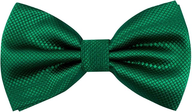 Alizeal Mens Solid Color Bow ties Polyester Pre Tied Wedding Bow Tie