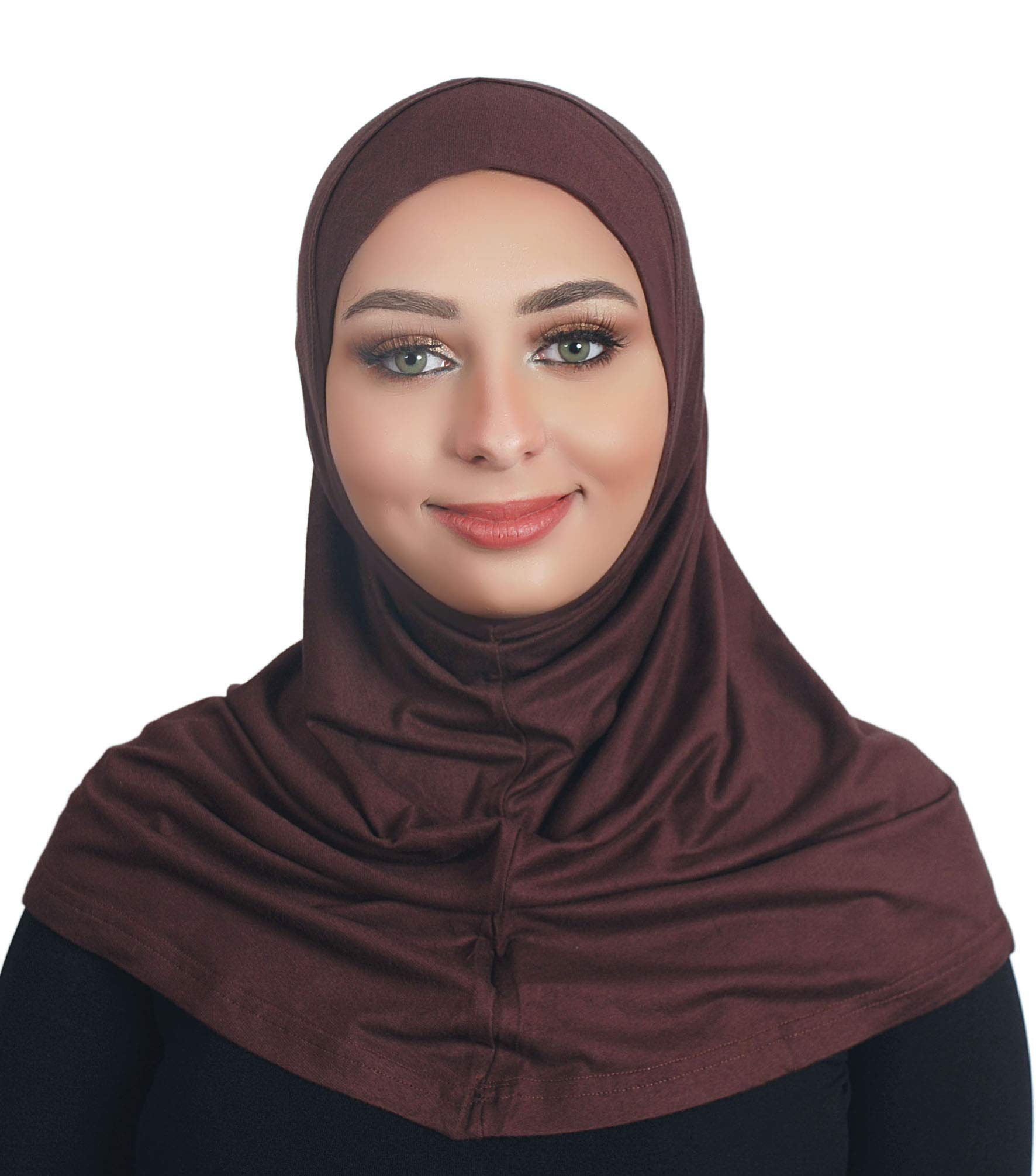 AL AMIRA Two Pieces Hijab (Dark Brown)