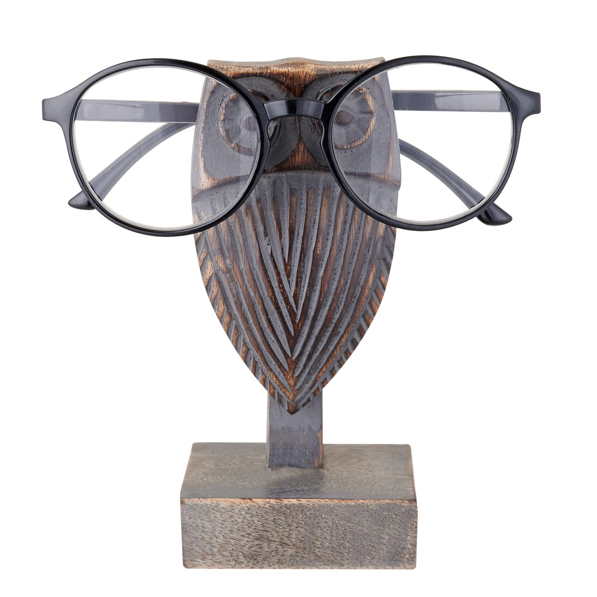 Wooden Glasses Holder Stand Reading Nightstand Eyeglass Retainer Gifts for Women Men Kids Mom Dad Car SPGR06