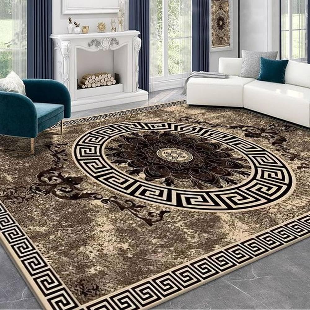 Tapis lavable grand salon entretien facile 180x250cm doux