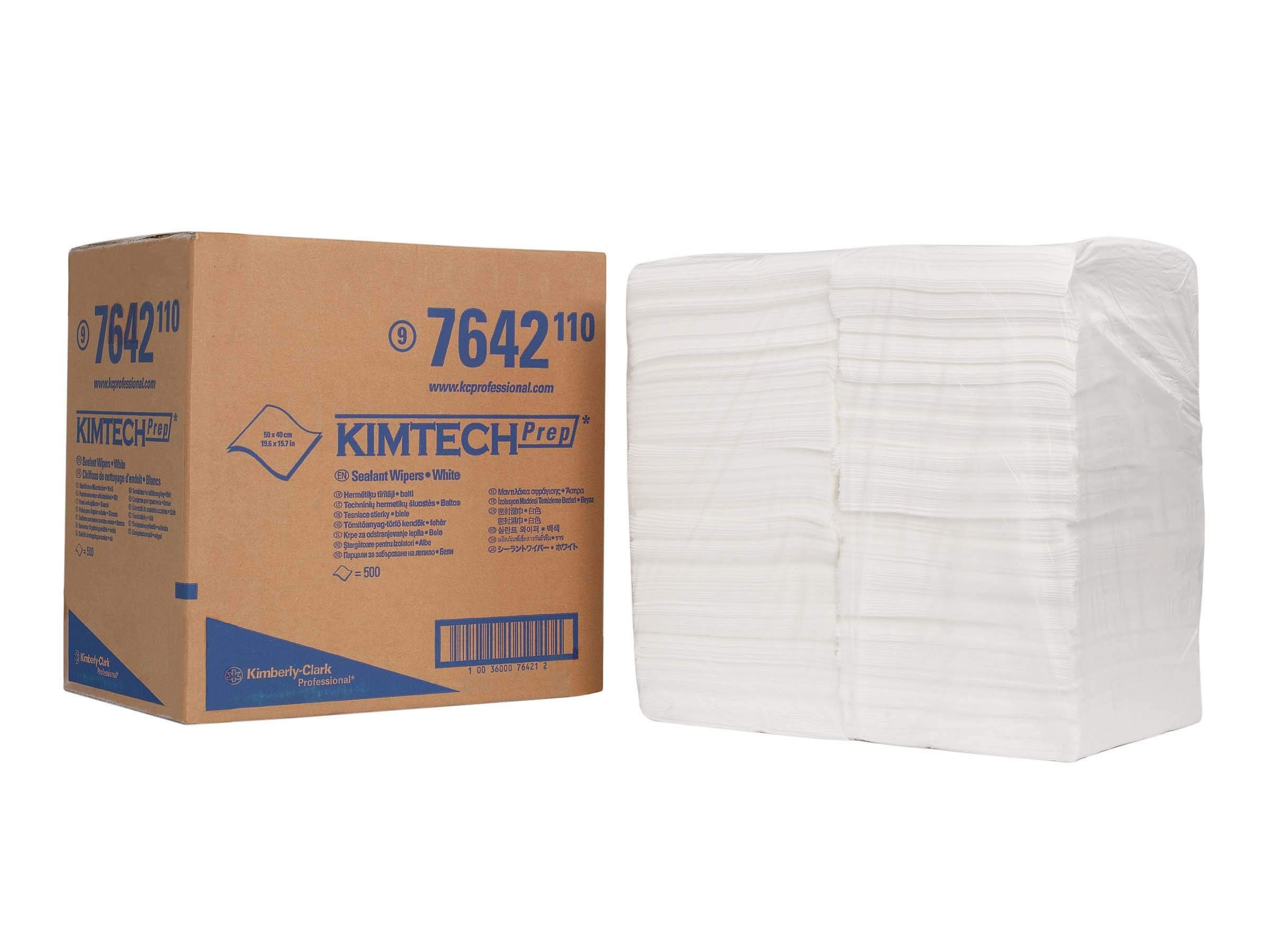 KIMTECHSealant 1/4 Fold Wipers 7642 - 1 carton x 500 white sheets