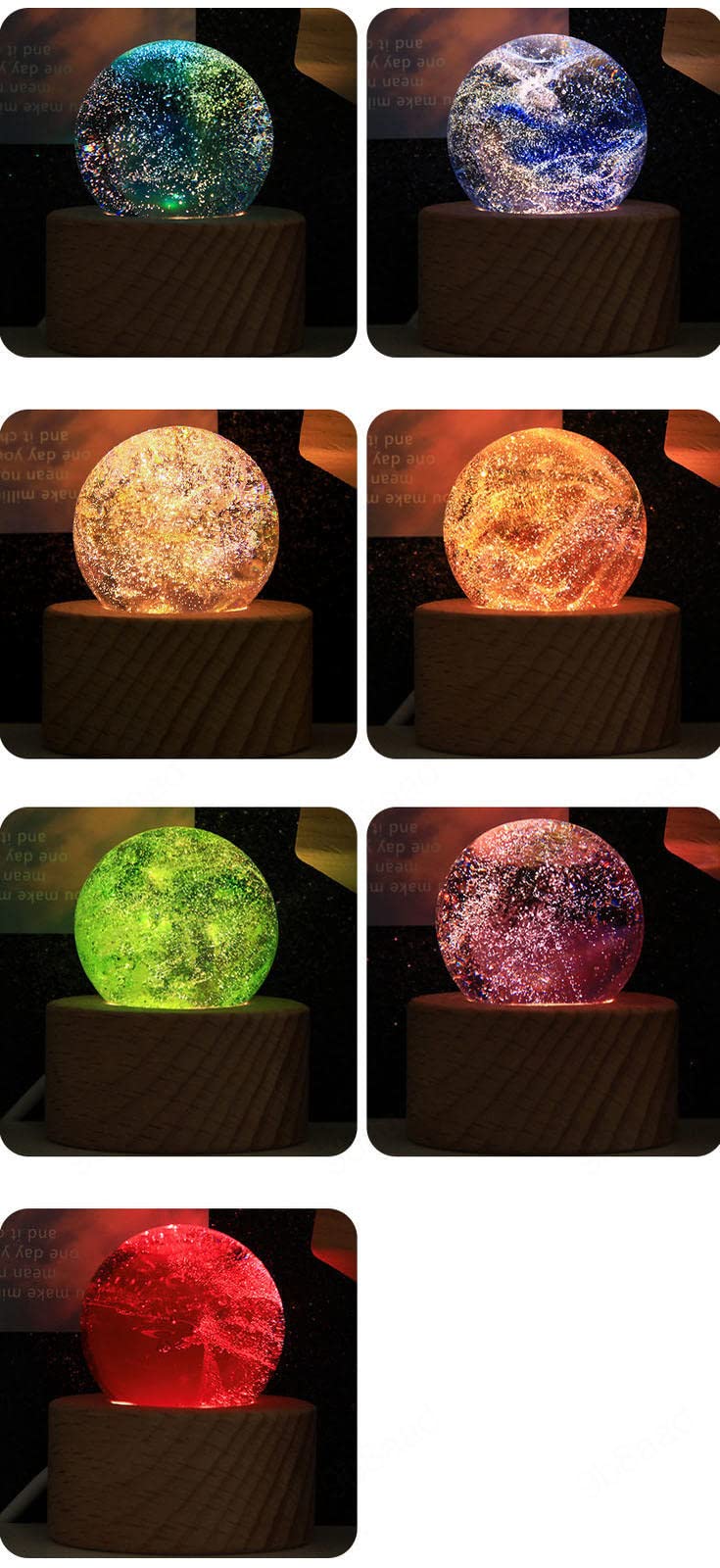 NIBHZ Lámpara de Noche de Luna 3D 4 Cm, Luz de Noche de Luna de Cielo Estrellado LED para Decoración de Dormitorio Luz de Estado de ánimo de Carga USB para Bebés,Purple