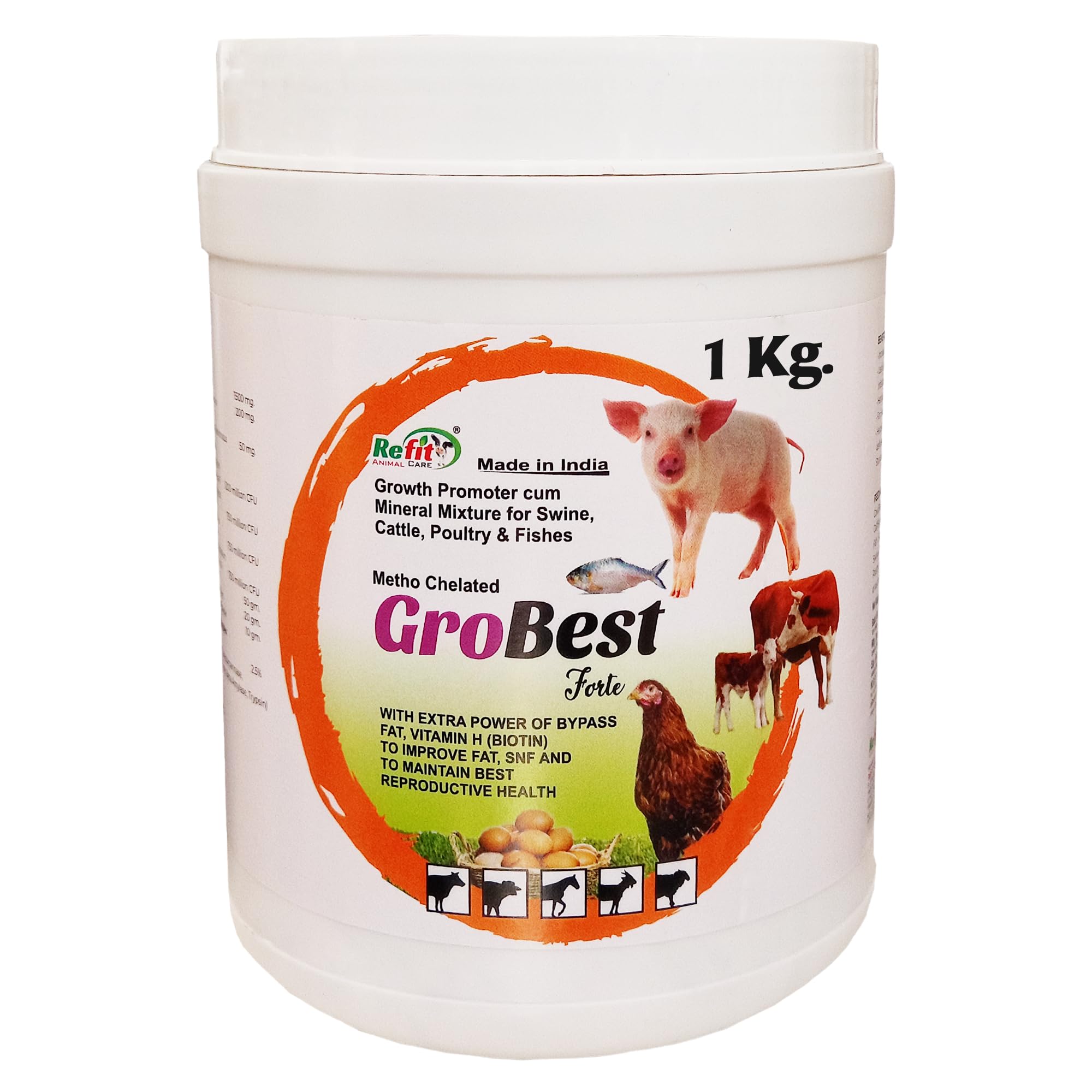 REFIT ANIMAL CARE Metho Chelated Mineral Mixture Powder for Cow, Poultry & Fish, 1 Kg, GroBest Forte (B09KCH5WK2) Amazon Price History, Amazon Price Tracker
