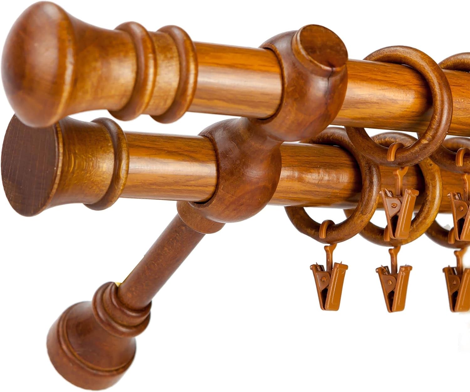 curtain poles wooden
