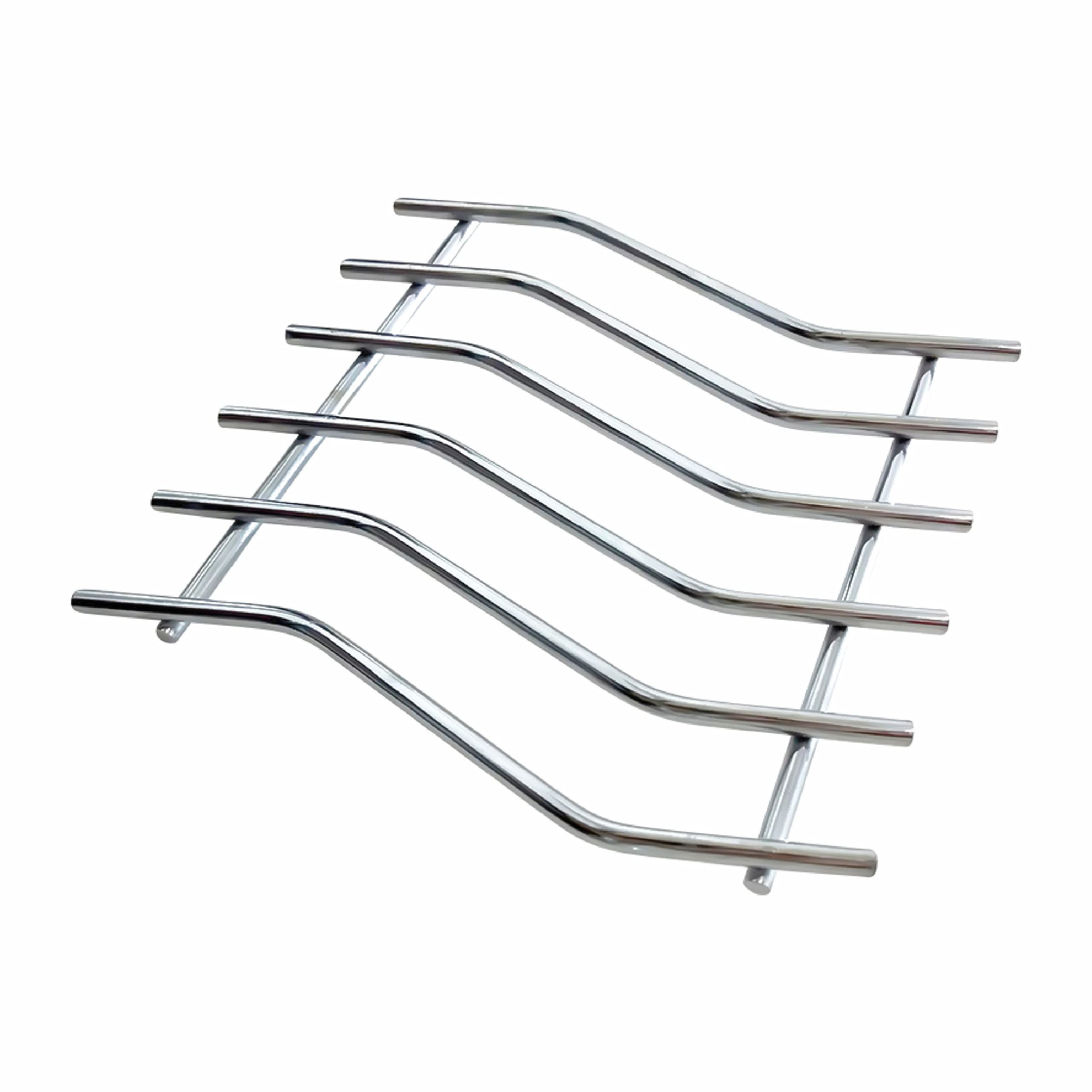 Sul Silver Stainless Steel Trivet, Pan Stands For Worktop-Worktop Savers For Kitchen Heat Resistant Pan Stand-Heat Resistant Saucepan Protector-Kitchen Worktop Protector (Steel Wave Trivet)