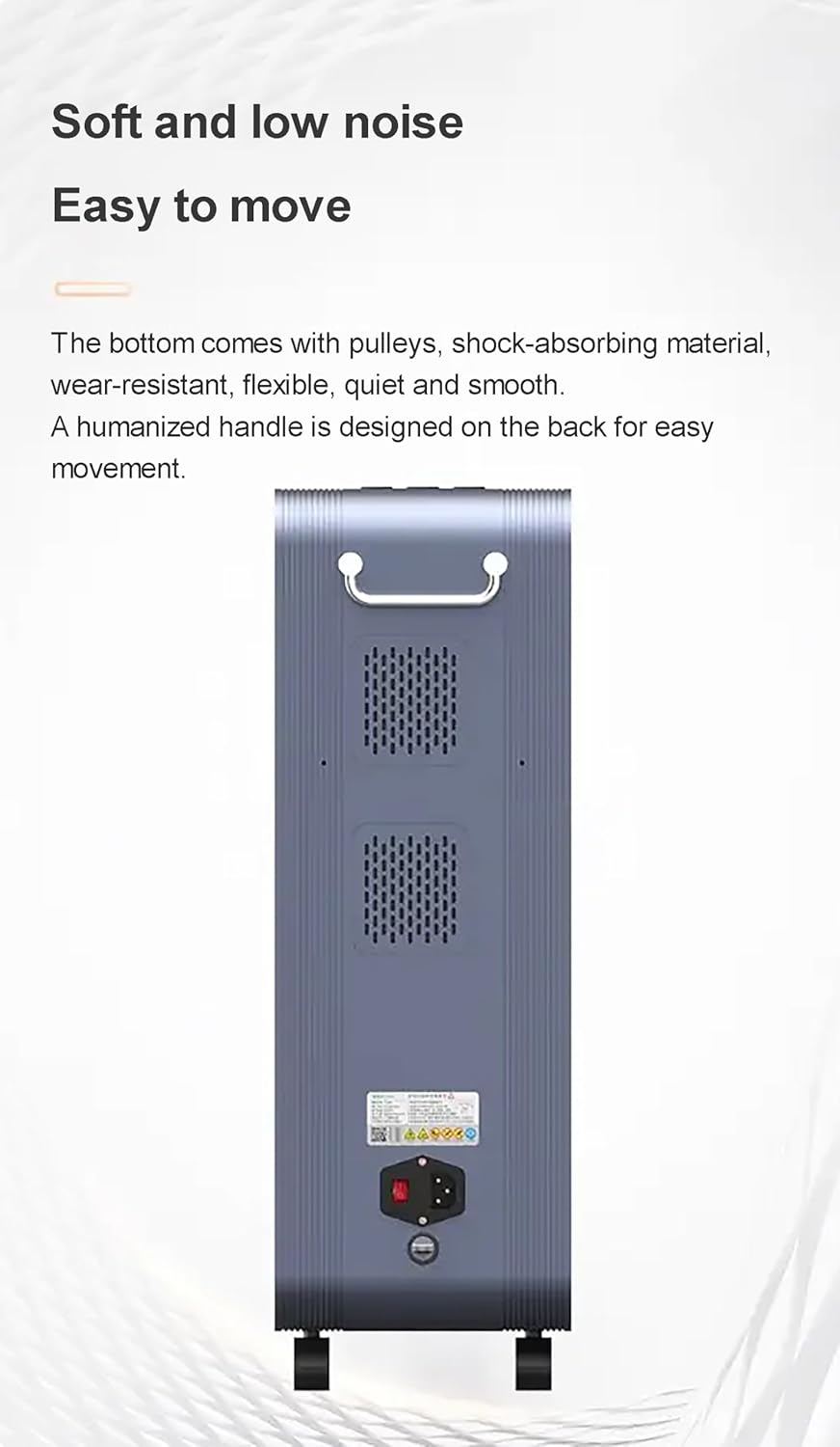 Hydrogen Inhalation Machine, 3000 ml/min Hydrogen Water Generator, 99.99% High Purity PEM Ionizer with Universal Wheels, for Boost Energy