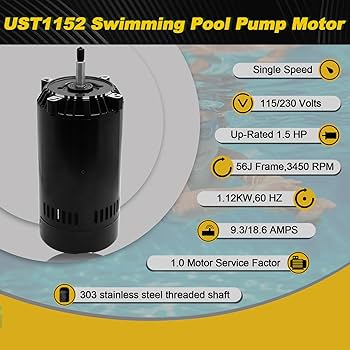 Amazon.com: UST1152 1.5 HP Swimming Pool Pump Motor and Seal Kit