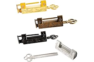 4 Exquisite Vintage Chinese Antique Locks with Flower and Bird Carvings