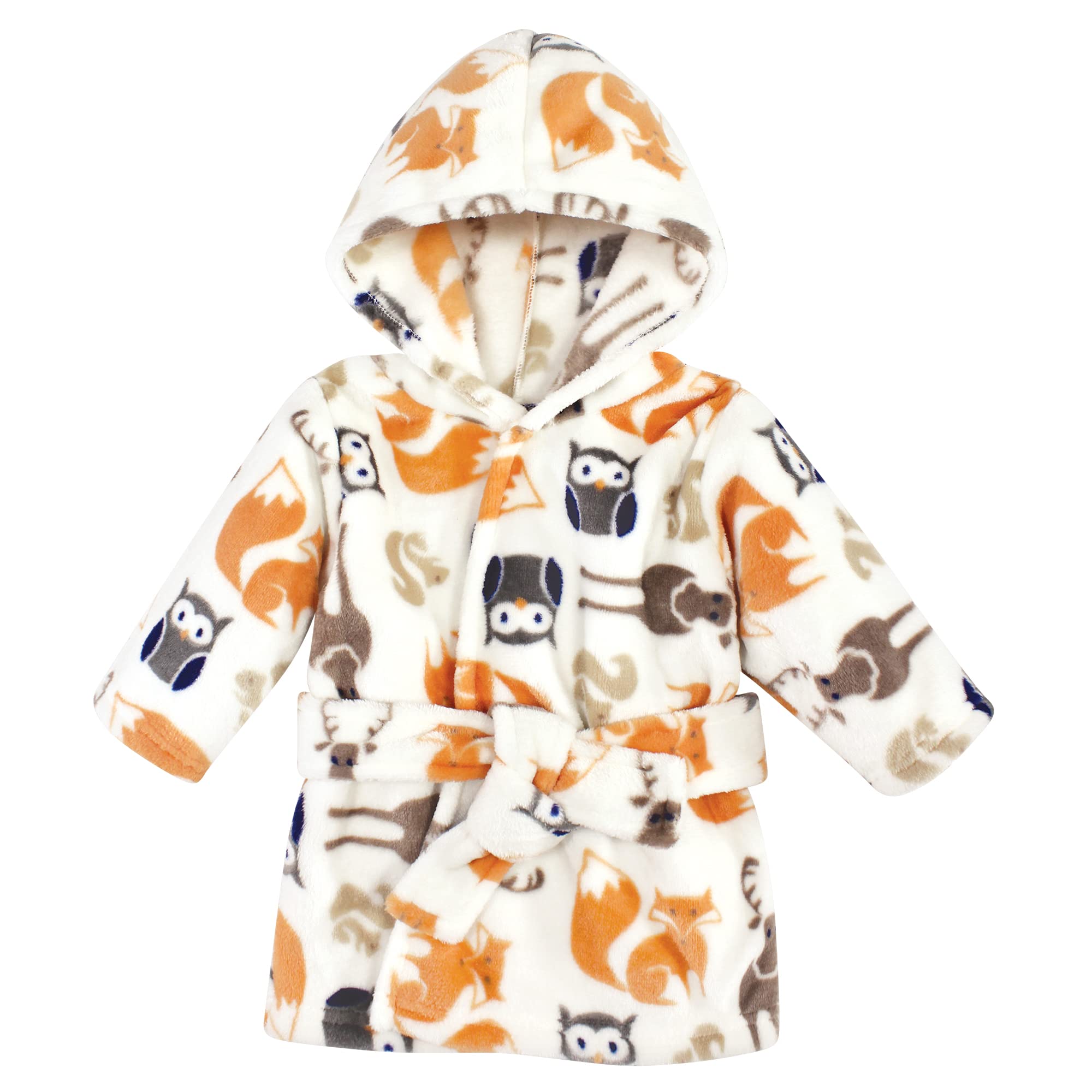 Hudson Baby Unisex Baby Plush Animal Face Bathrobe