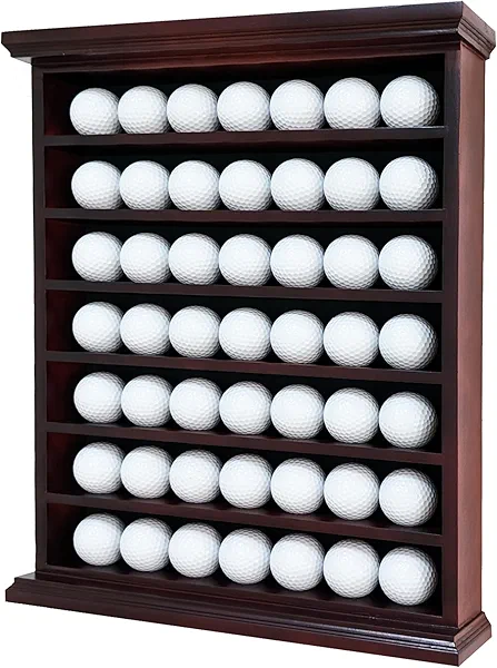 Elegant Golf Ball Display Case - Wall Mount Shadow Box for Store or Exhibition Showcases, Versatile Wall Mount Golf Memorabilia Case for Stores