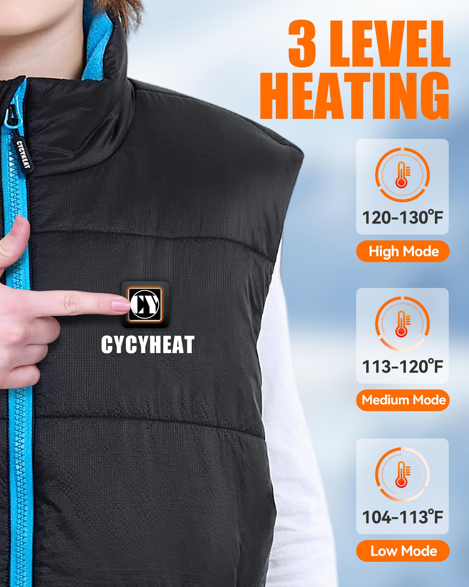 CYCYHEAT Rtpb-013 Gilet riscaldato Unisex Adulto
