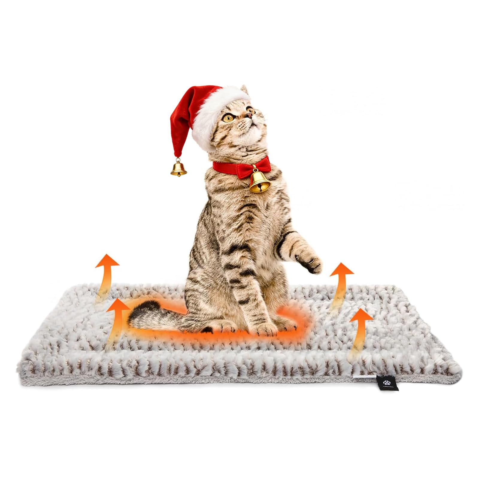 Mora Pets Tappetino autoriscaldante gatti Coperta riscaldante Cuscino per gatti e cani Tappeto riscaldante Senza elettricità e batterie Cuccia gatto Lavabile 56 x 42 cm