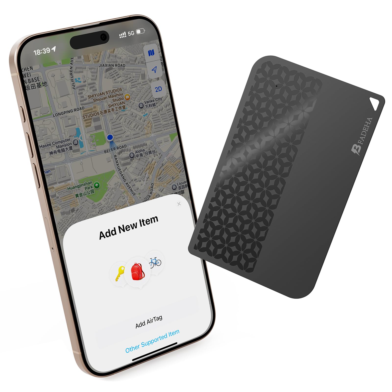 2026 Apple MFi Certified Wallet Tracker Smart Card for Find My iPhone Ultra Thin Air Tracker Tag for Travel, 5 Years+ Staying Power, IP69 Waterproof, Key Finder & Item Locator for Keys, Bags, Passport B-1PK: BK