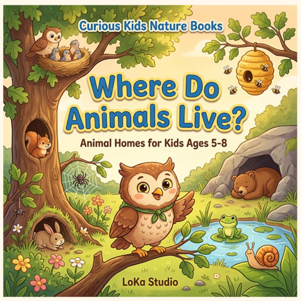Where Do Animals Live? Animal Homes for Kids Ages 5-8: A Fun Picture Book About Nests, Burrows, Hives, Dens, and More (Curious Kids Nature Books)