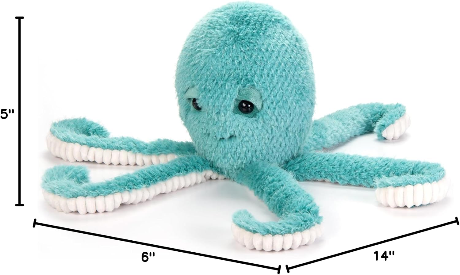 The Petting Zoo Octopus Stuffed Animal Plushie, Gifts for Kids, Fuzzlez Sealife Animals, Octopus Plush Toy, 14 inches