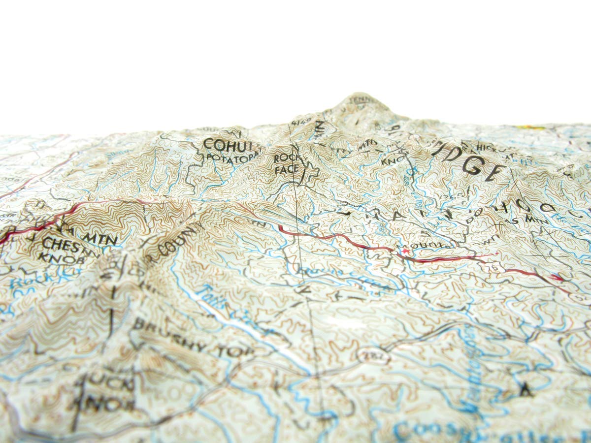 Hubbard Scientific 3D Rome, GA Map | A True Raised Relief Map - You Can Feel the Terrain | Vacuum-formed Molded | 33'' x 21'' | Detailed Topography - Image 5