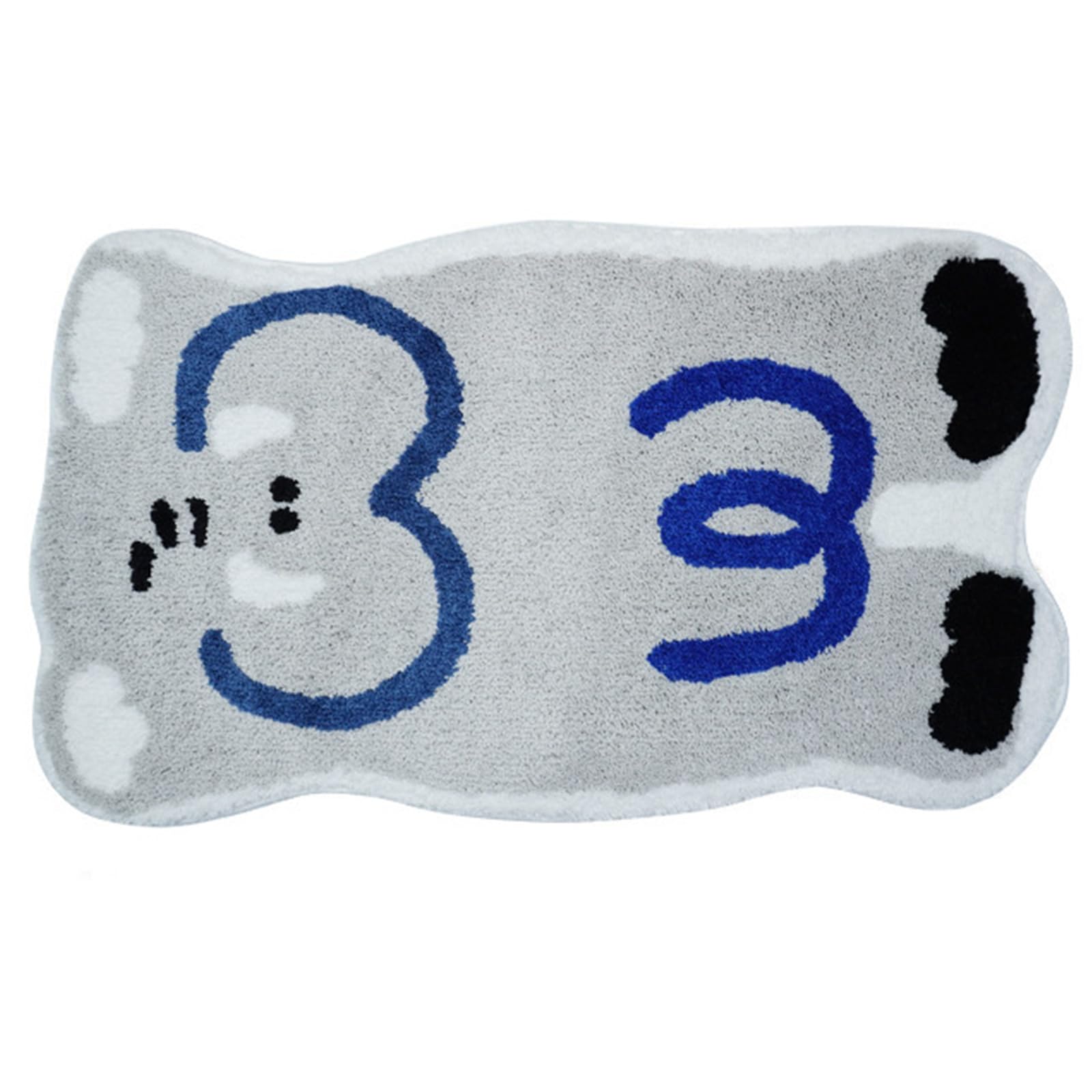 Nucelit Cartoon Animal Pattern Flocking Area Rug for Children Space Soft Thick Plush Nonslip Floor Mat Absorbent Bathroom Carpet Cartoon Animal Print Rug