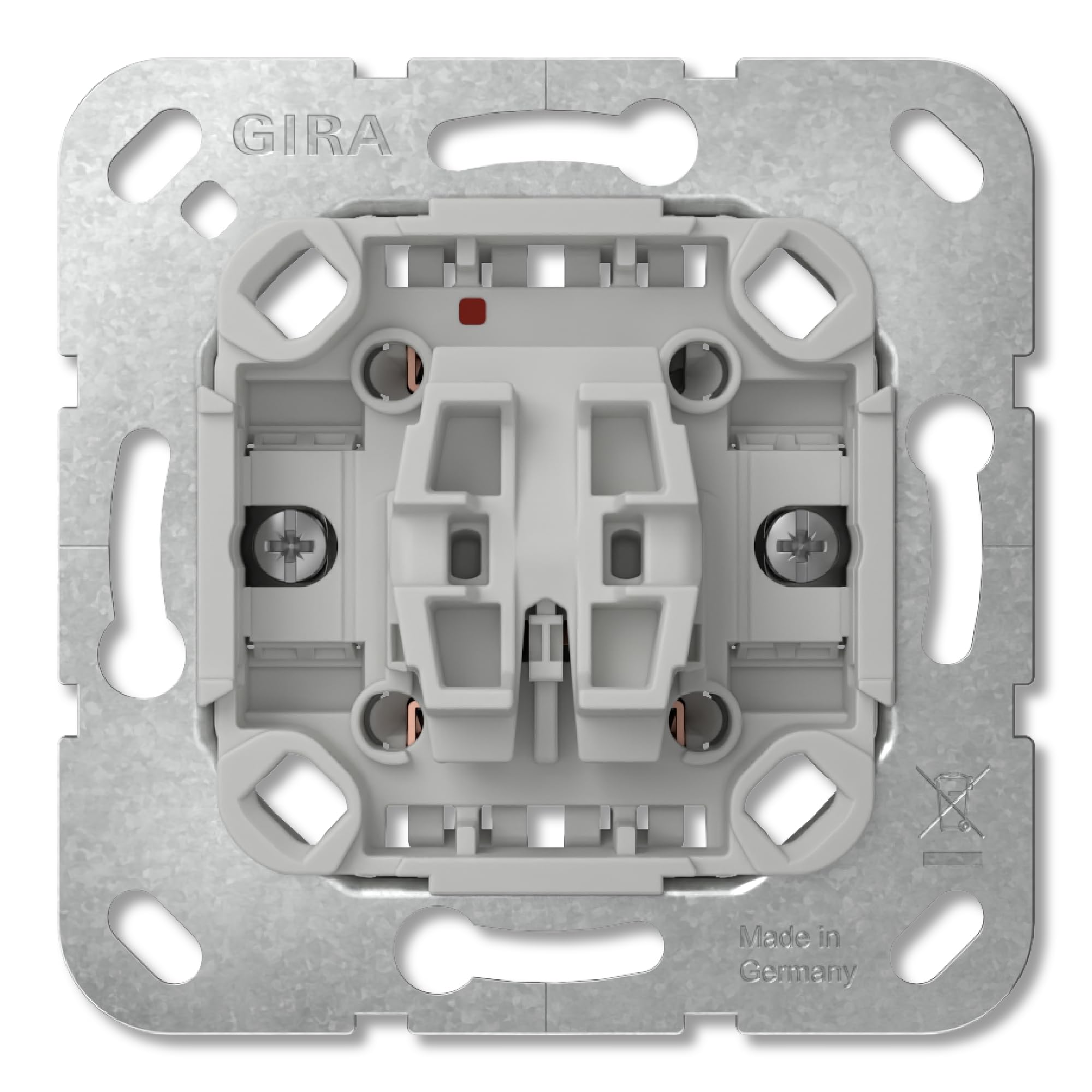 GIRA 310600 Wechselschalter Einsatz IP20 10AX 250V~ I Universal-Aus-Wippschalter für Unterputzmontage I LED Kontroll-Dauerbeleuchtung I bruchsicherer Thermoplast I spannungsprüfbar I 2,5mm²